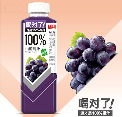 ���¶100%ɽ����֭��֭���500ml