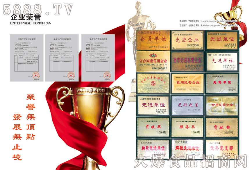 鴻鷹食品飲料公司企業(yè)榮譽(yù)