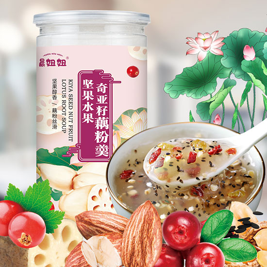 晨妞妞奇亞籽堅果水果藕粉羹 晨妞妞奇亞籽堅果水果藕粉羹